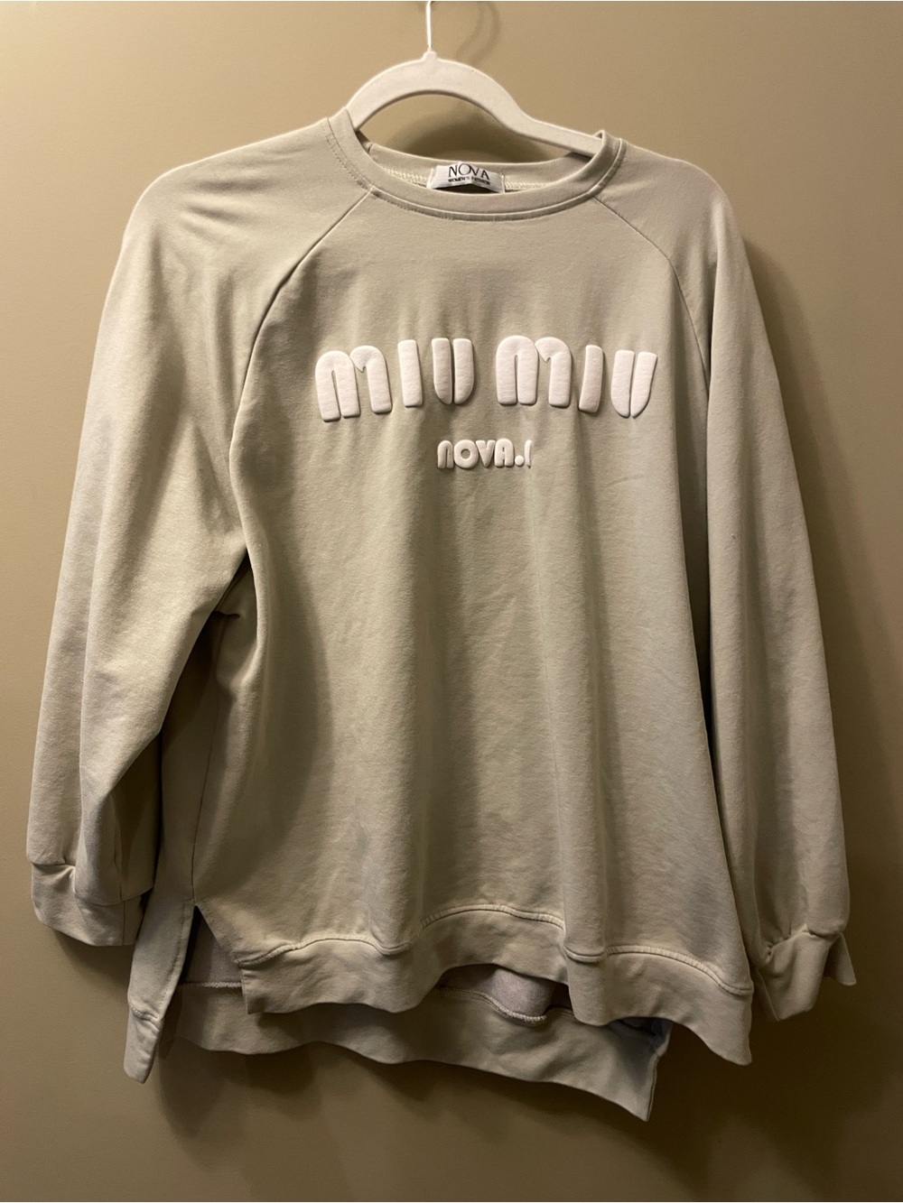 Oversized Sage Green Crewneck Sweatshirt